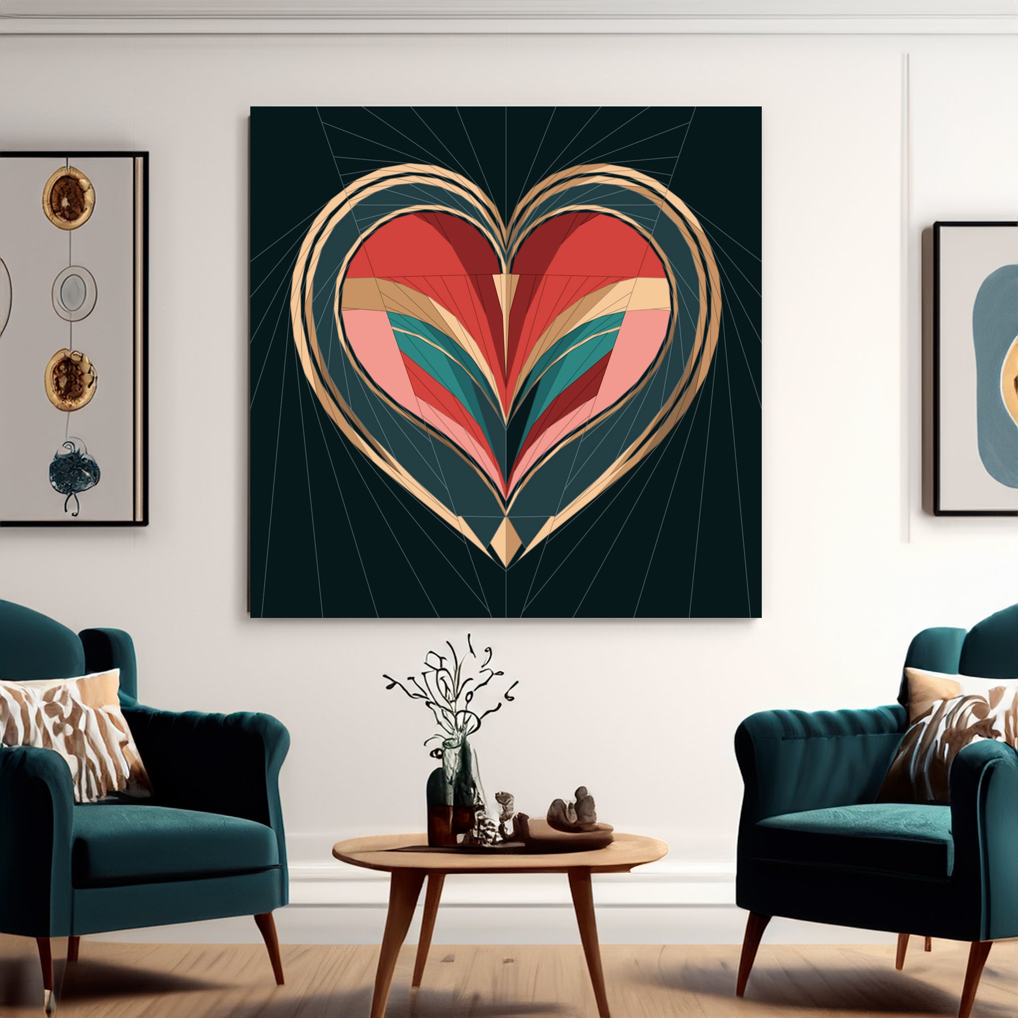 Heart Art Deco