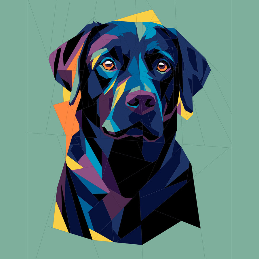Black Labrador Dog Paper piecing Quilt Pattern – Modern Quilt Patterns