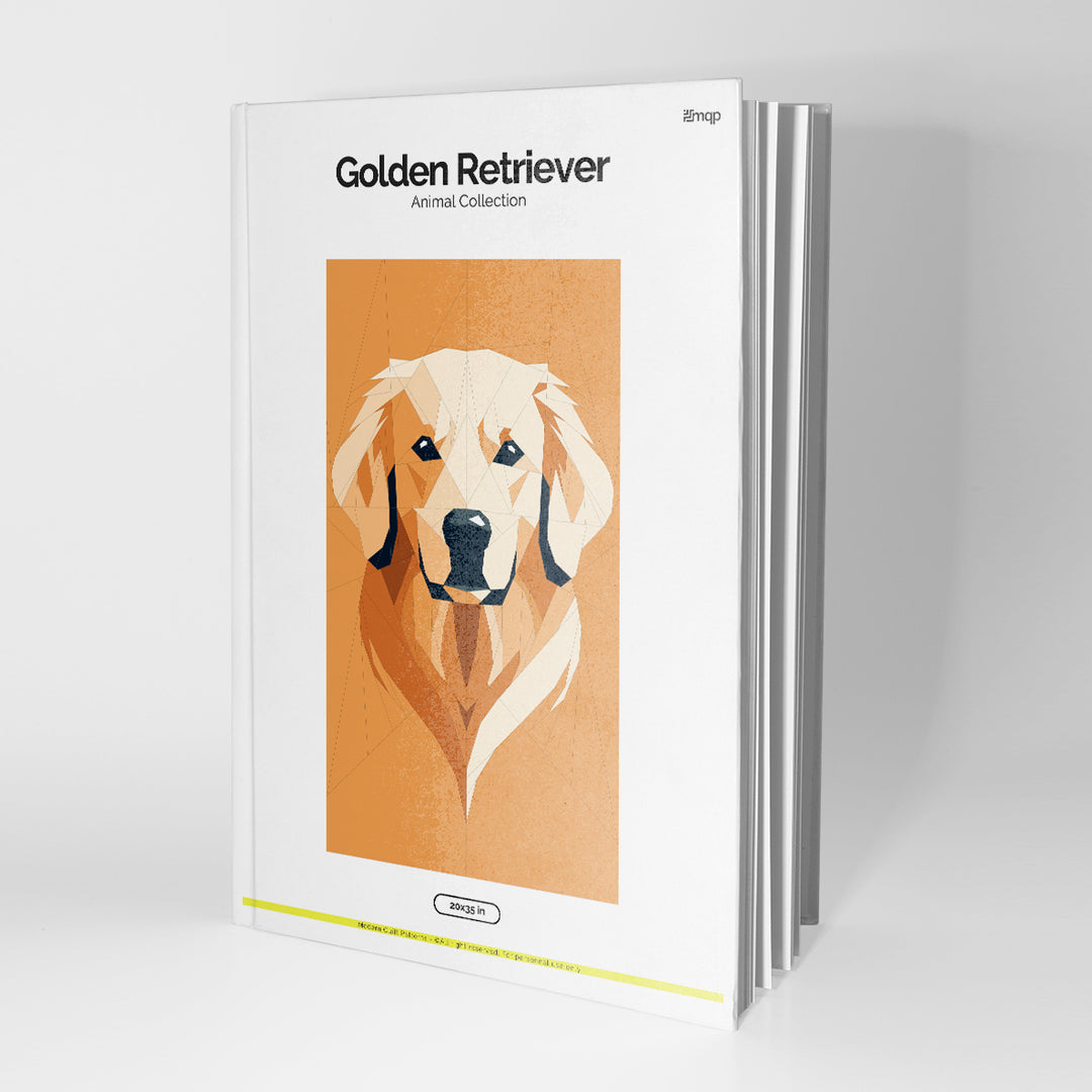 Golden Retriever Dog Paper Piecing Quilt Pattern – Modern Quilt Patterns