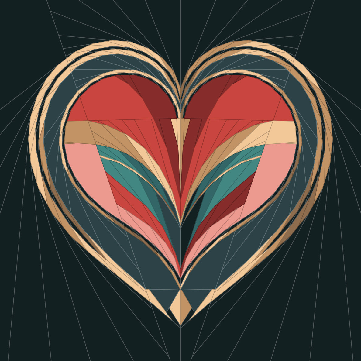 Heart Art Deco