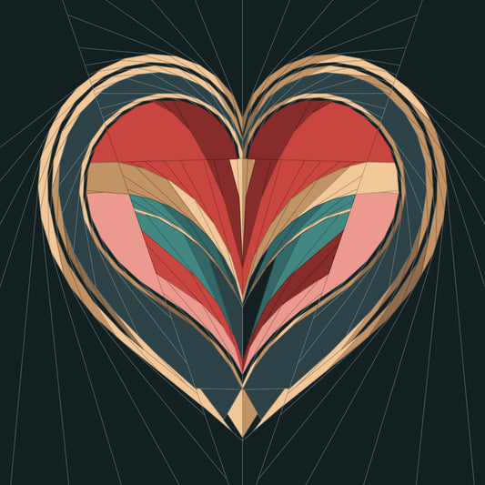 Heart Art Deco