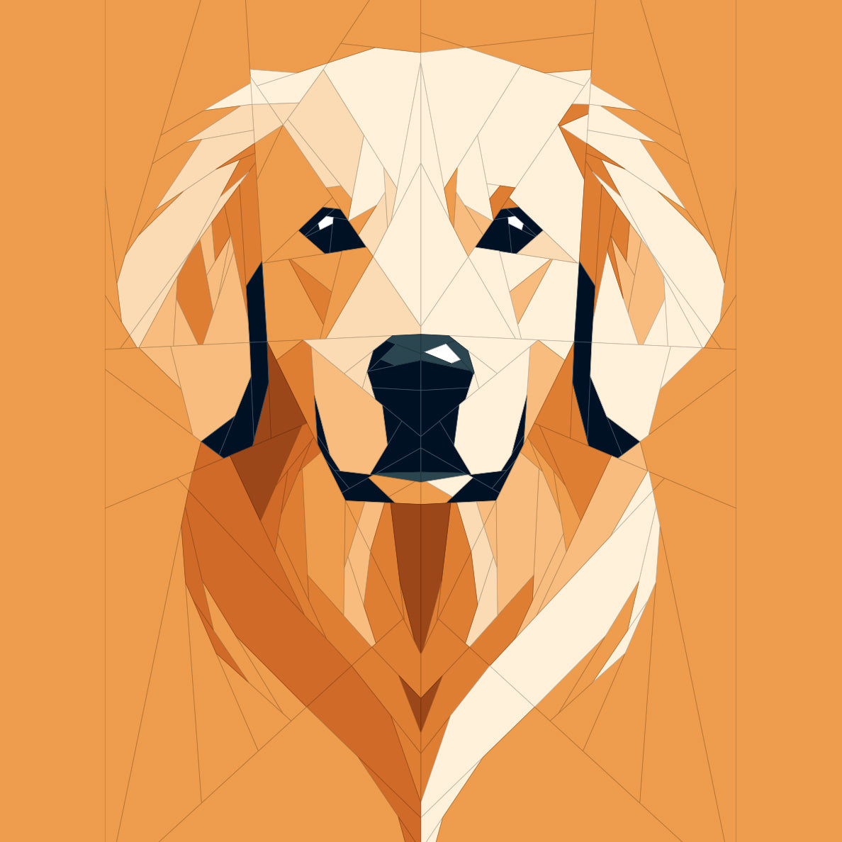 Golden Retriever Pattern Golden Retriever Dog Paper Piecing Quilt Pattern – Modern Quilt Patterns