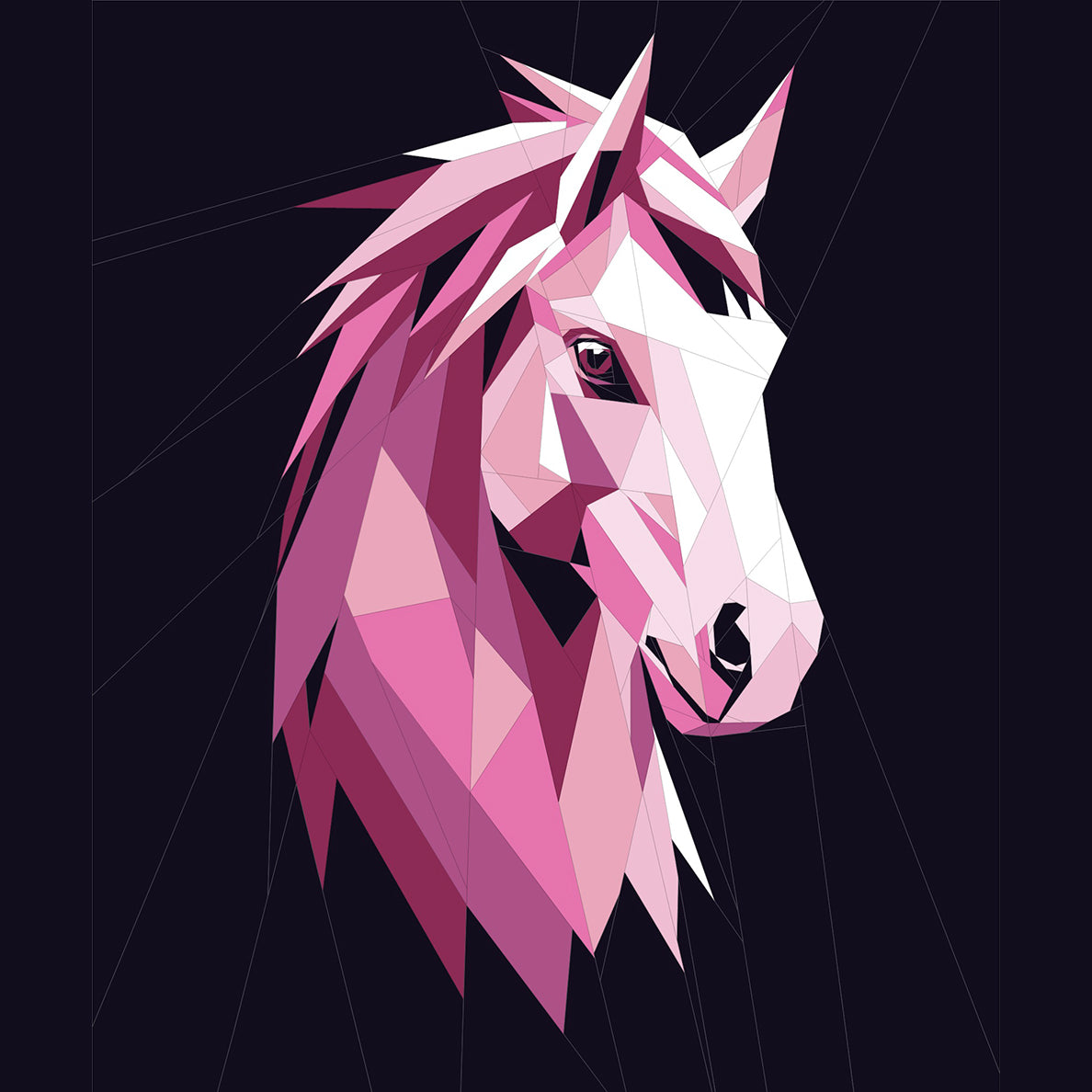 Pink Whimsical Horse