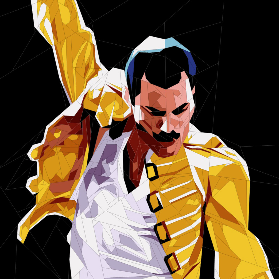 Queen Freddie Mercury Wimbledon Paper Piecing Quilt Pattern – Modern ...