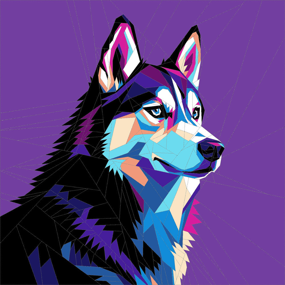 Siberian Husky Quilt Pattern