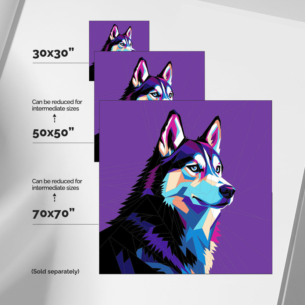 Siberian Husky Quilt Pattern